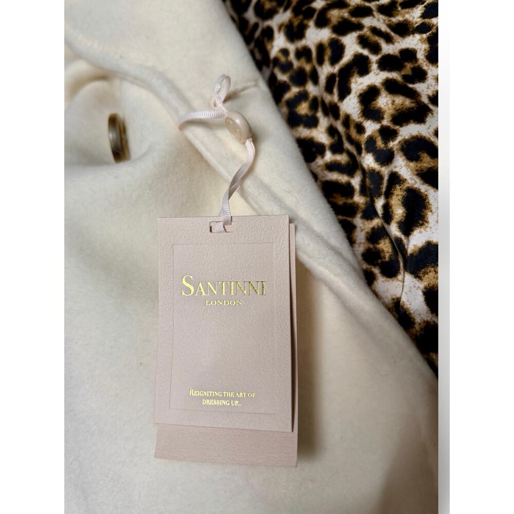 NWT Santinni London “Hepburn” Italian Virgin Wool & Cashmere Coat Size L - Picture 8 of 16